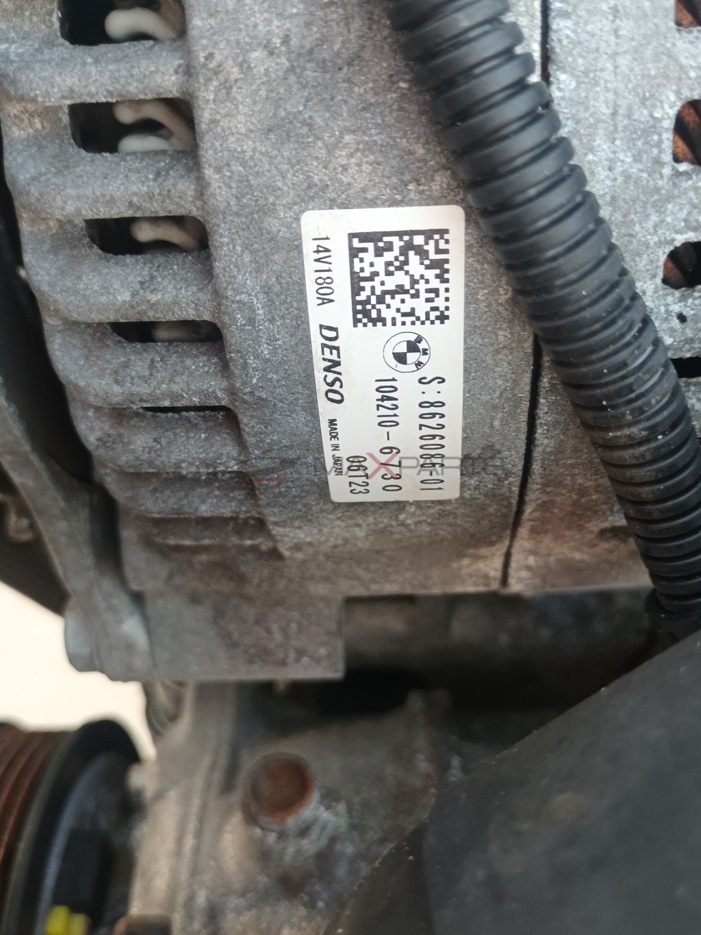 ГЕНЕРАТОР BMW B37D15A   8626086-01 104210-6730  14V180A DENSO