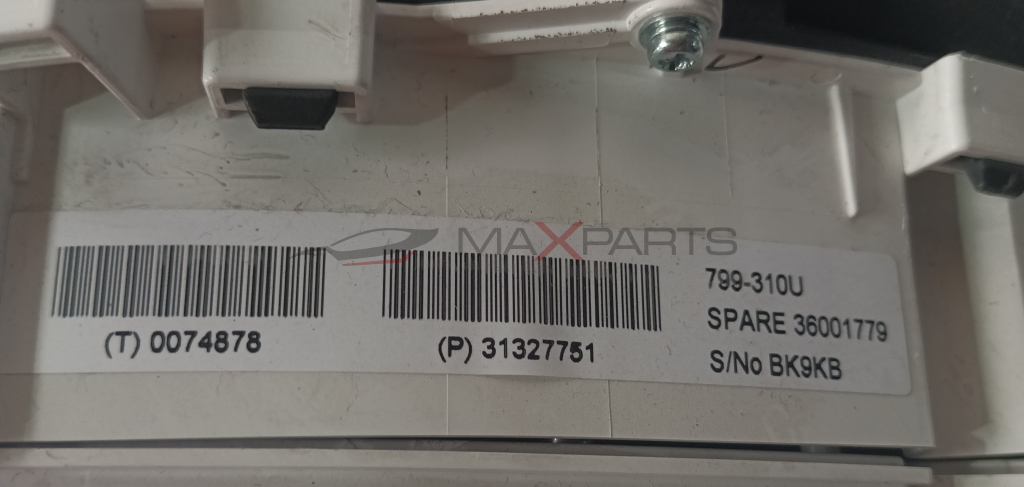 КИЛОМЕТРАЖНО ТАБЛО VOLVO V 60 2.0 D  ( T ) 0074878  ( P ) 31327751  799-310U SPARE 36001779 S