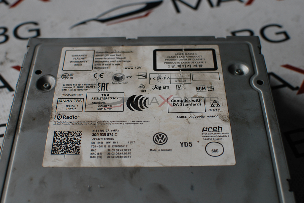 VW Golf 7 PASSAT Facelift Discover Media Mib2 3Q0035874 C DAB