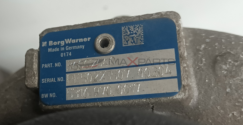 ТУРБО КОМПРЕСОР VOLVO XC 60 2.4 D 5... 36002664 E50223507.00206 39 9700091...26002640  223507. 00204  16 970 0017 .