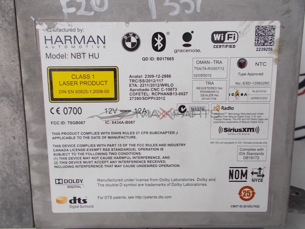 Radio CD Multimediapanel BMW F20 135i  B017665 HARMAN CARDON