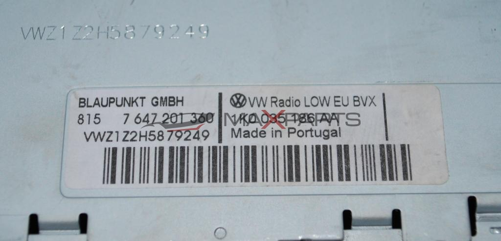 CD радио BLAUPUNKT  за VW GOLF 6          1K0 035 186 AA