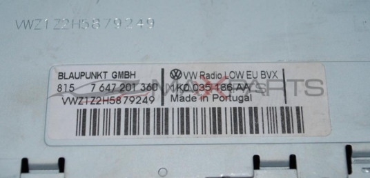 CD радио BLAUPUNKT  за VW GOLF 6          1K0 035 186 AA