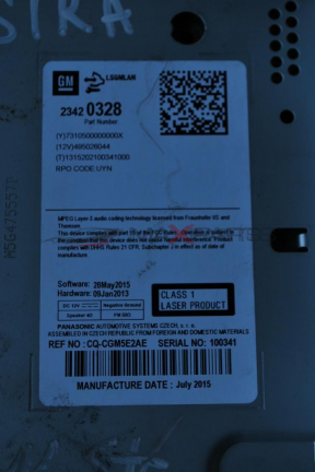 CD за OPEL ASTRA J  23420328