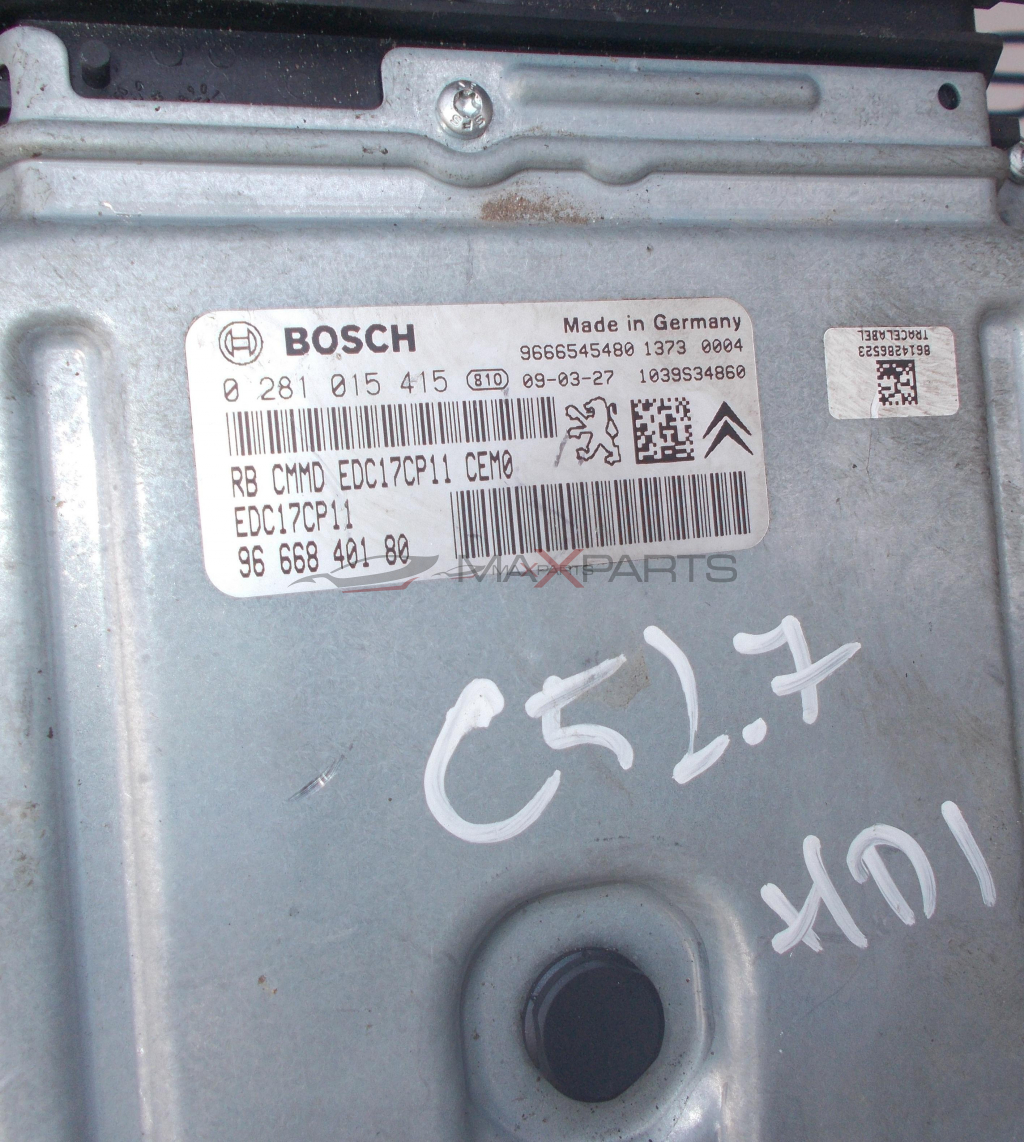 Компютър за Citroen C5 2.7HDI ENGINE ECU 0281015415 9666840180