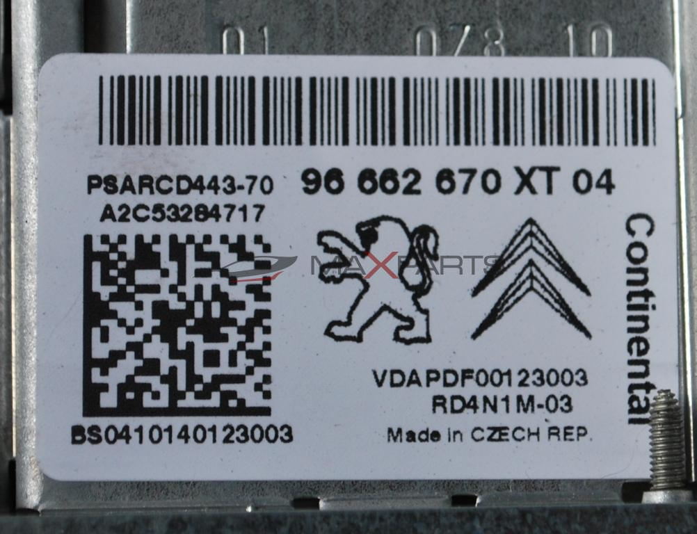 CD радио за CITROEN C4 PICASSO           96 662 670 XT 04