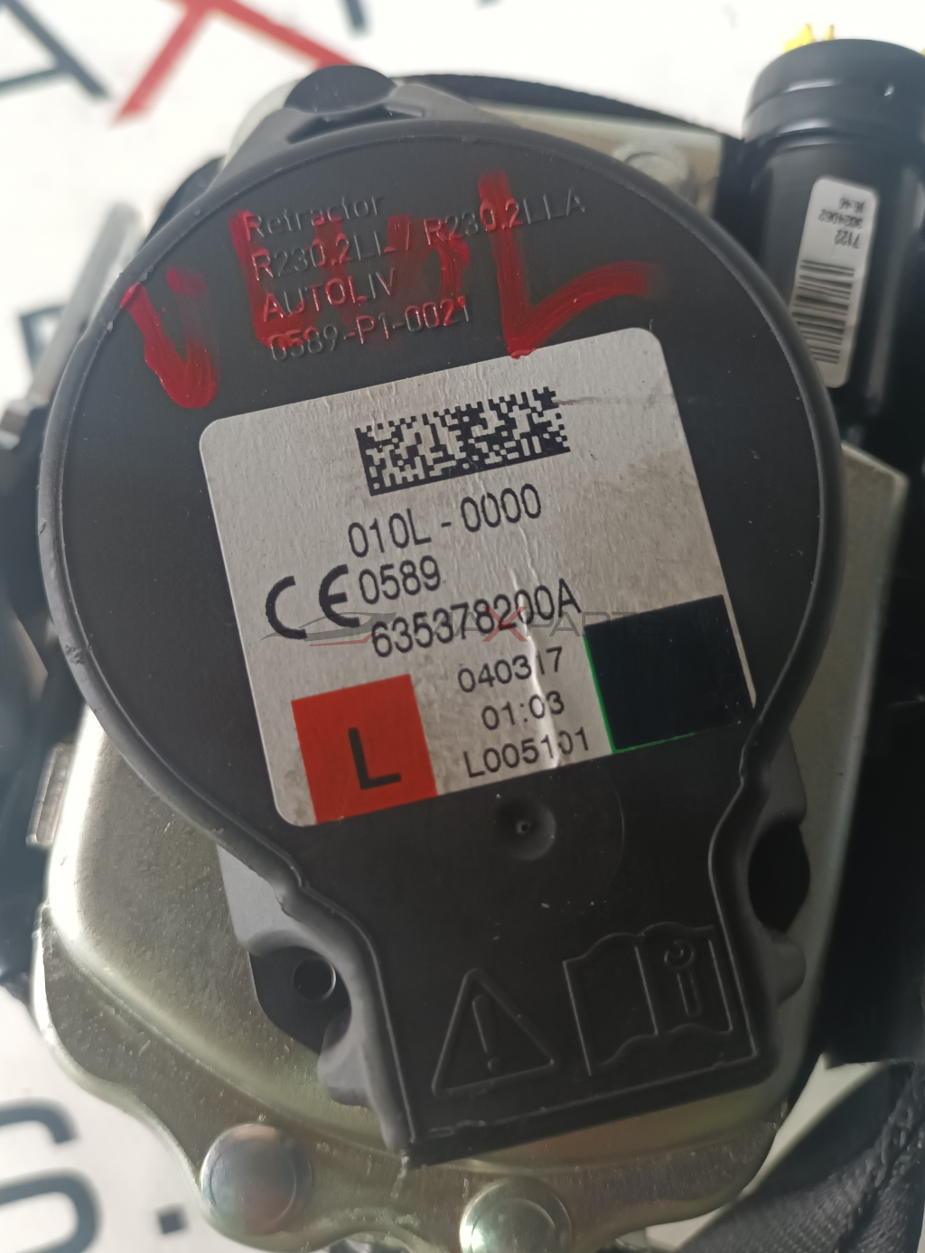 ПРЕДЕН ЛЯВ  КОЛАН VOLVO V40 AUTOLIV  0589 - P1-0021  99  2901208 2212  010L - 0000  CE0589  635378200A 040317