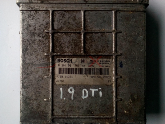 Компютър за RENAULT LAGUNA 1.9DTI ECU 0281001766  7700114354  HOM7700105952