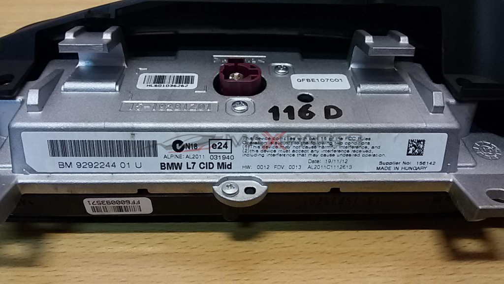 Дисплей за BMW 116 D DISPLAY 2012  15-19281z01