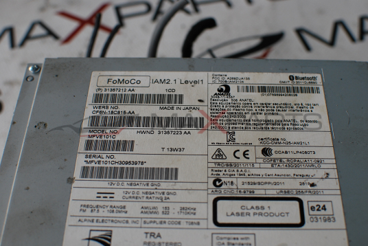 АУДИО РАДИО BLUTOOTH MODULE VOLVO S60 2014 30739456