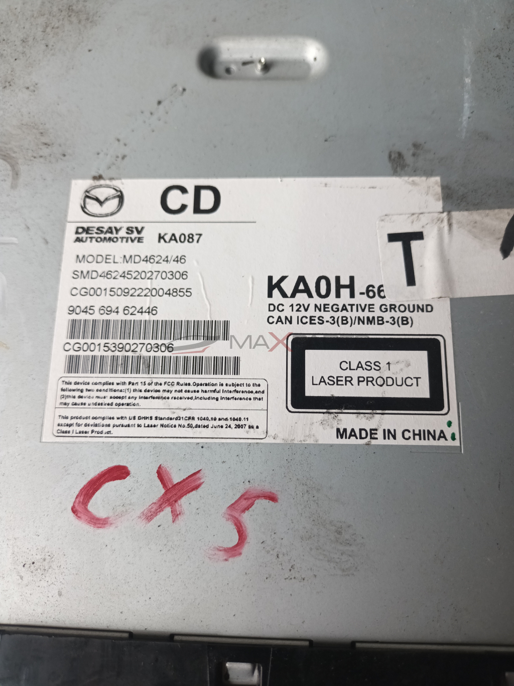 NAVI ДИСПЛЕЙ MAZDA CX5 MODEL : MD4624 / 46 SMD4624520270306 CG001509222004855 9045 694 62446  CG0015390270306