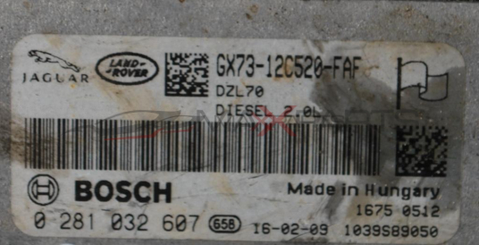Контролер двигател за JAGUAR XE 2.0D      0 281 032 607           GX73-12C520-FAF