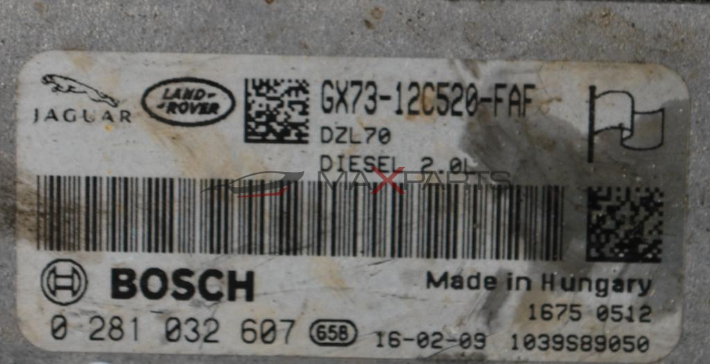Контролер двигател за JAGUAR XE 2.0D      0 281 032 607           GX73-12C520-FAF