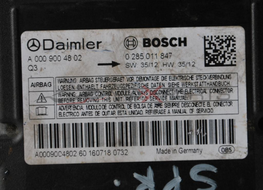 Airbag управляващ модул за MERCEDES SPRINTER W906    2.2CDI               A 000 900 48 02