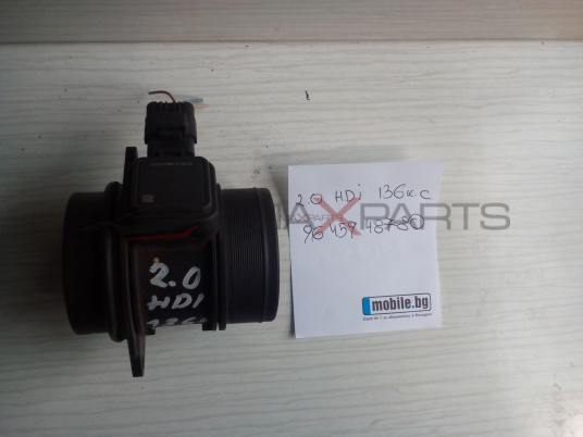 Дебитомер за PEUGEOT 407 2.0 HDI 136 Hp Air Flow Meter  9645948780   5WK97001  5WK97001Z
