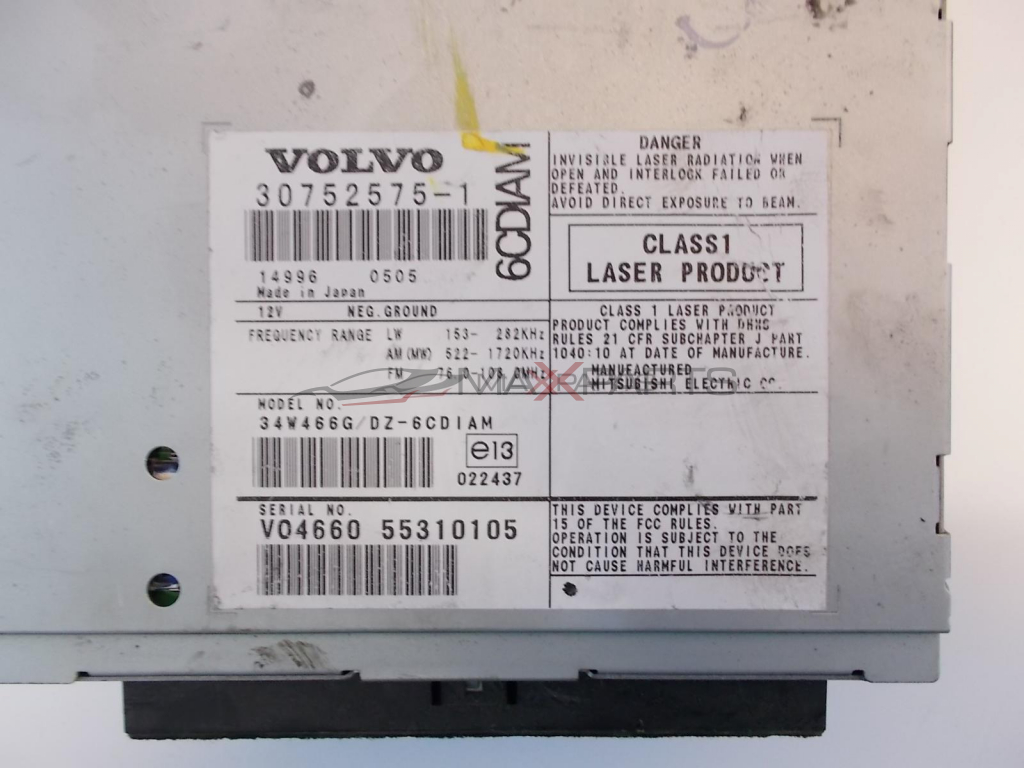 VOLVO V40/S40  CD PLAYER   30752575-1