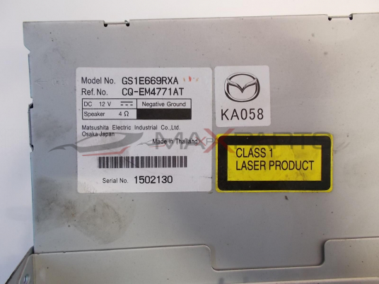 MAZDA 6  MULTI FUNCTION AUDIO SYSTEM 6-disc CD CHANGER MP3  GS1E669RXA