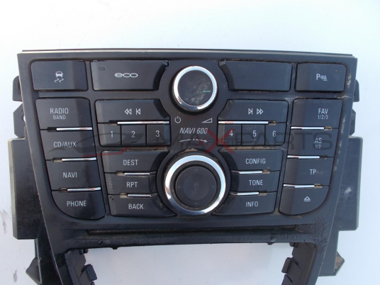 RADIO NAVIGATION CONTROL PANEL OPEL ASTRA J 13360093