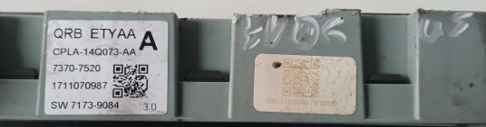 УПРАВЛЯВАЩ МОДУЛ ЗА LAND ROVER EVOGUE  QRB ETYAA A CPLA - 14Q073 - AA  7370-7520  1711070987  A  EVOS  0987 11070240 73707520  SW 7173-9084  3.0
