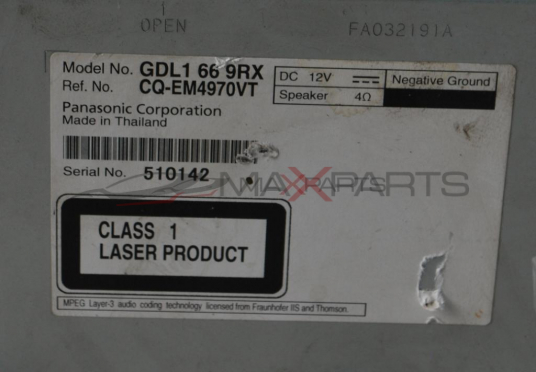 CD, радио за MAZDA 6            GDL1 66 9RX