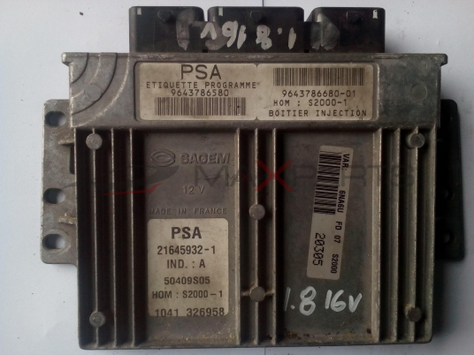 Компютър за CITROEN XSARA PICASSO 1.8 16V ECU 9643786580 9643786680 01