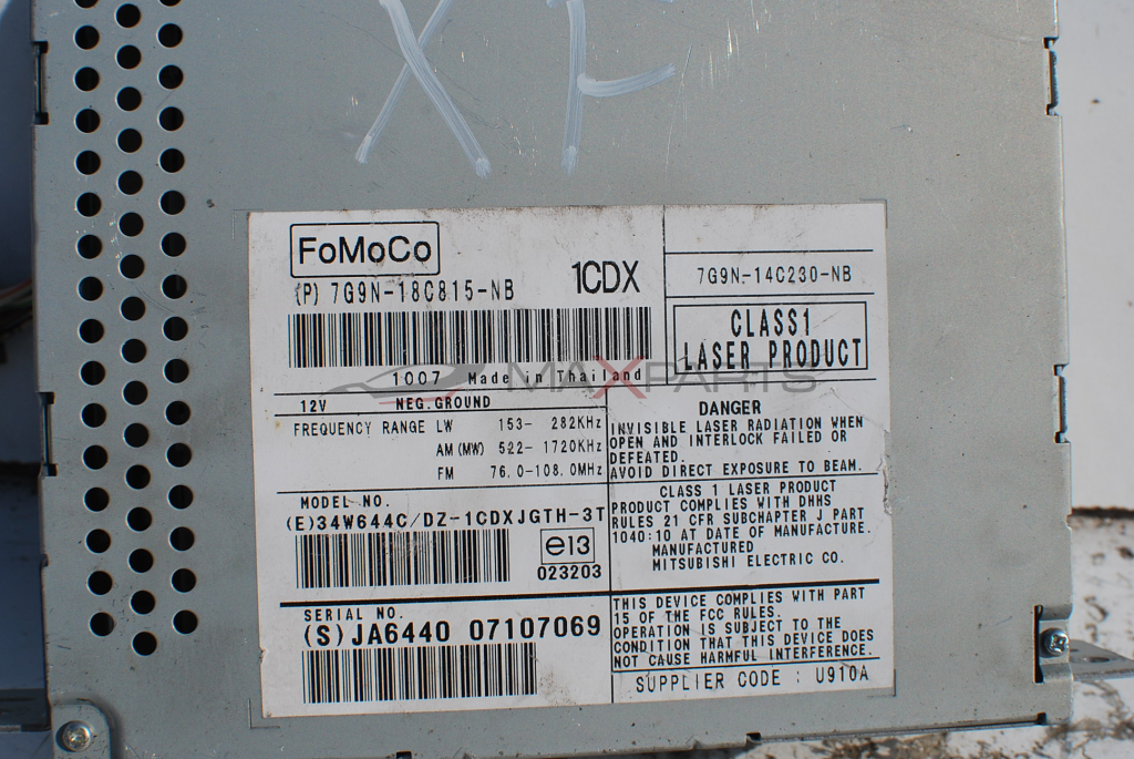 CD changer за Jaguar XF 7G9N-18C815-NB