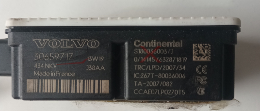 МОДУЛ ГУМИ НАЛЯГАНЕ VOLVO VOLVO  30659717   S180036003 / ] 0/14145/632871819 TRC / LPD / 2007 / 34 CE IC : 267T - 80036006 TA - 2007 / 082A