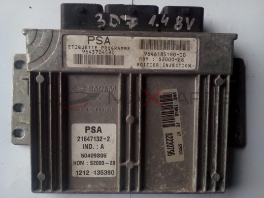 Компютър за Peugeot 307 1.4 ECU S200028  9645704580   964618518000   216471322