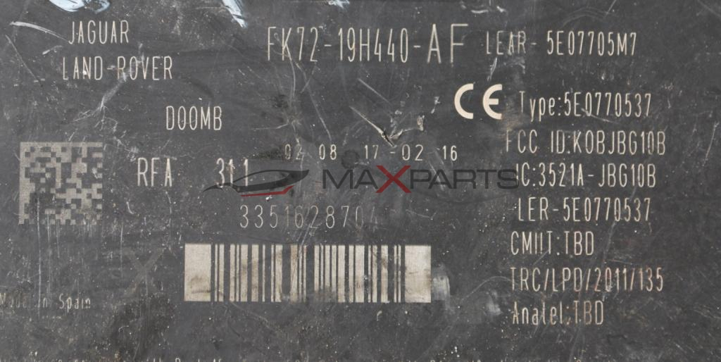 Управляващ модул за JAGUAR XE  2.0D            FK72-19H440-AF