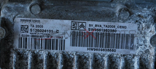 Контролер за автоматична скоростна кутия на PEUGEOT 308          9661983980