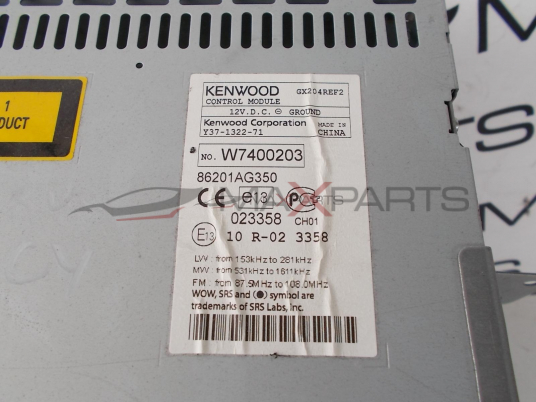 Управляващ панел  за Subaru Legacy 2010г   Y37-1322-71    W7400203    86201AG350    023358   10 R-02 3358