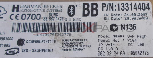 Модул за Opel Insignia CONTROL MODULE 13314404 366821429