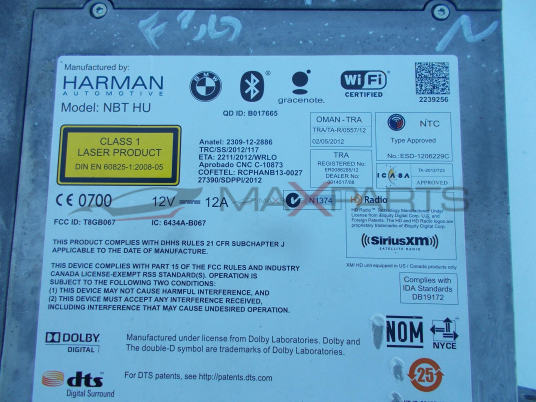 CD player за BMW F30 2309-12-2886 T8GB067 6434A-B067