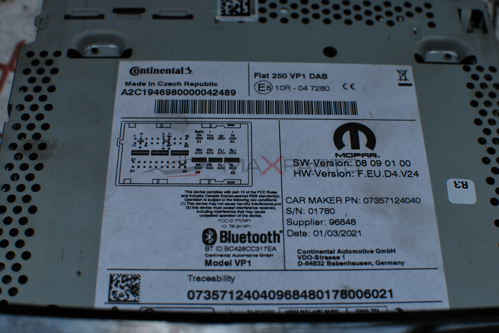 CD за Peugeot Boxer Bluetooth A2C1946980000042489