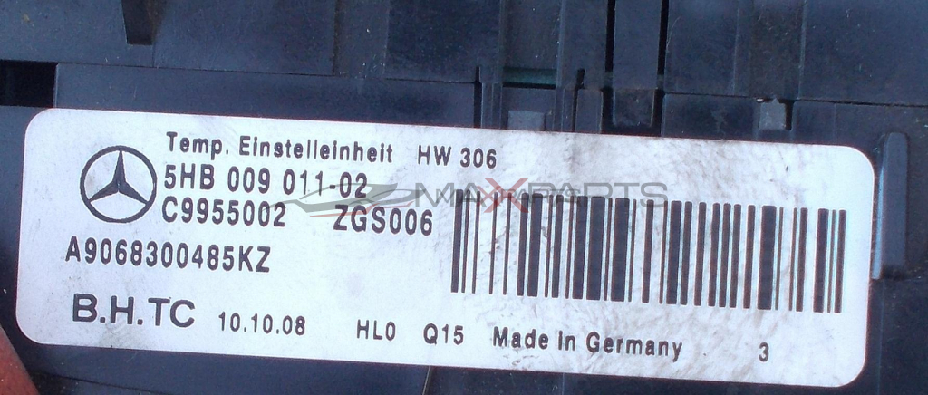 Клима управление за Mercedes Benz Sprinter W906 Climate Control A9068300485KZ A9068300485