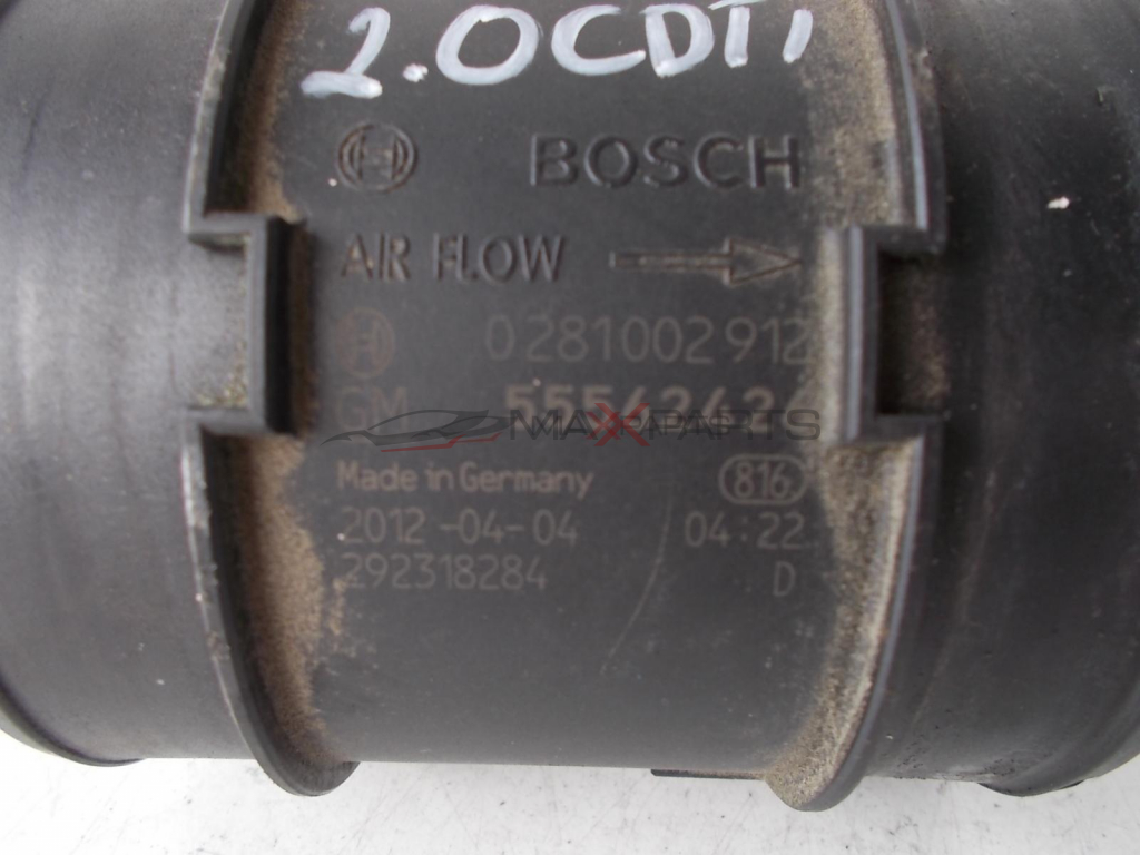 Дебитомер за Opel Insignia 2.2cdti  0281002912    55562426    292318284