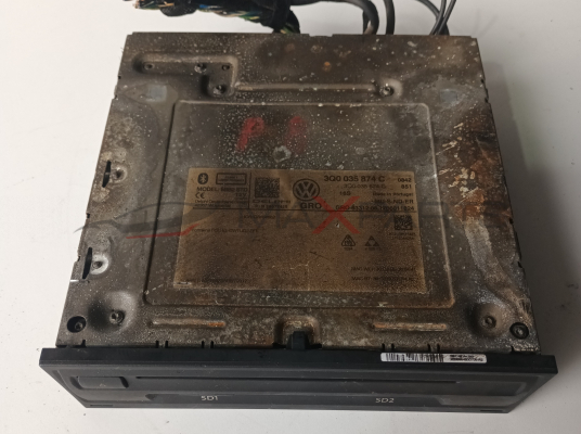 AUDIO MODULE 3Q0035874 C 3Q0035874 C    MODEL : MIB2 STD  3Q0 035 874 C 300 035 874 C  0842  851  Made in Portugal . MU - S - ND - ER GRO - 63312.08.1706011824