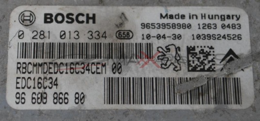 Контролер двигател за CITROEN C4 PICASSO    1.6HDI          0 281 013 334