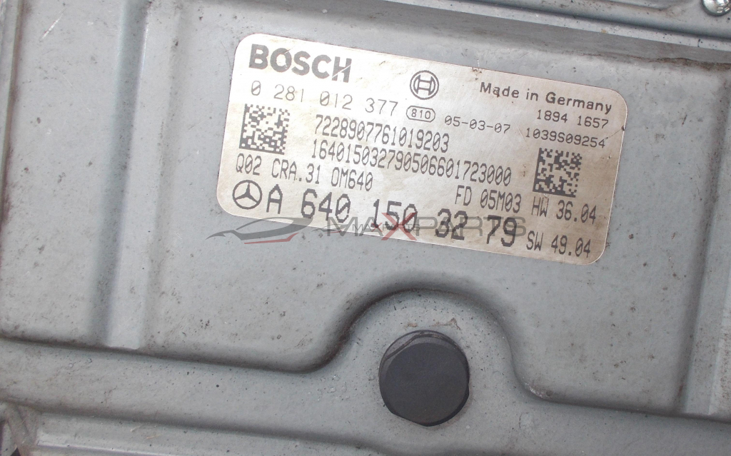 Компютър за Mercedes Benz A-Class W169 2.0CDI ENGINE ECU A6401503279 0281012377