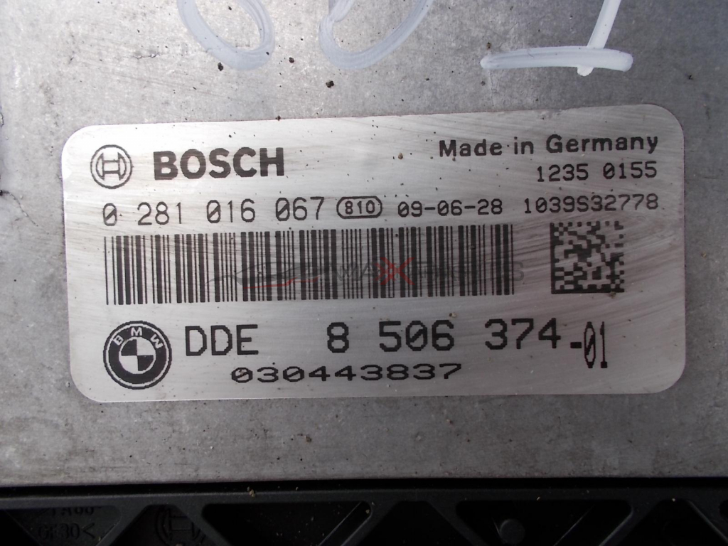 Компютър за BMW E92 2.0D  0 281 016 067   1235 0155    1039S32778   DDE 8 506 374-01    030443837