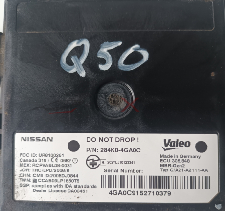 RADAR 284K0-4G FCC ID : UR8100261 Canada 310 / CE 0682 MEX : RCPVABL08-0031 JOR : TRC / LPD / 2008 / 8 CHN : CMII ID : 2008DJ0844