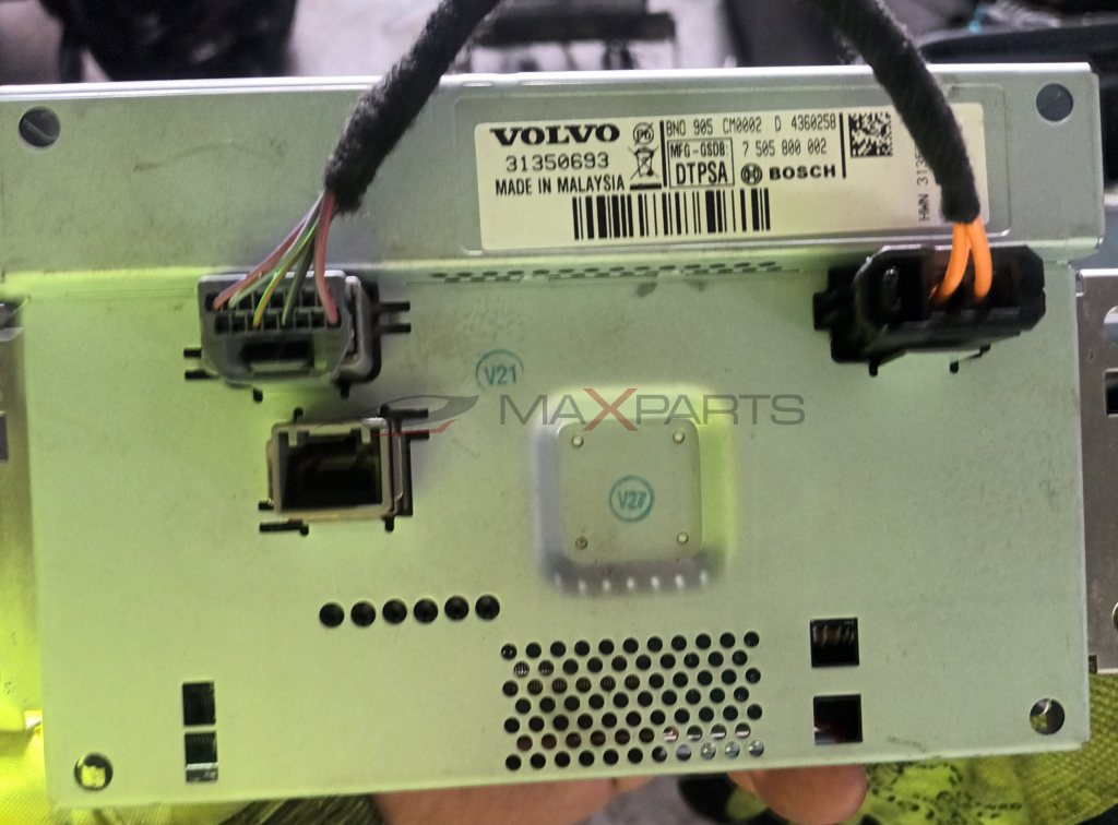 ДИПЛЕЙ VOLVO XC60 2015 8.813 002 357 Ind . 2  ( V21  VOLVO  ( P )  31350693  MADE IN MALAYSIA  BNO 905 CM0002 D 4360258 [ MFG - GSDB : 7 505 800 002 DTPSA BOSCH  2  V27  HWN 313  F  V21  VOLVO 31350693 MADE IN MALAYSIA  BNO 905 CM0002 D 4360258 MFG - GSDB